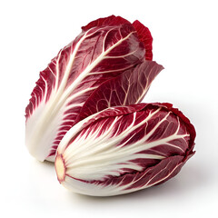 Obraz premium red cabbage on white background