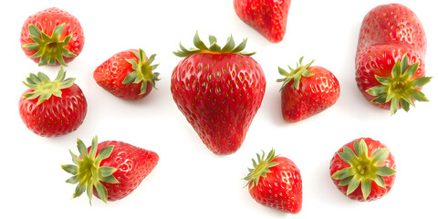 strawberry isolated on the white background