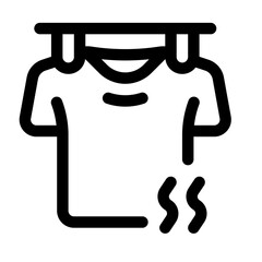 Drying Clothes Line Icon. Single icon, line vector icon