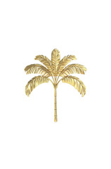 Golden palm tree on white background
