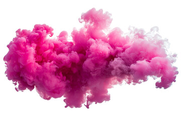 Fototapeta premium Vibrant Pink Smoke Cloud on Black Background for Creative Design Projects
