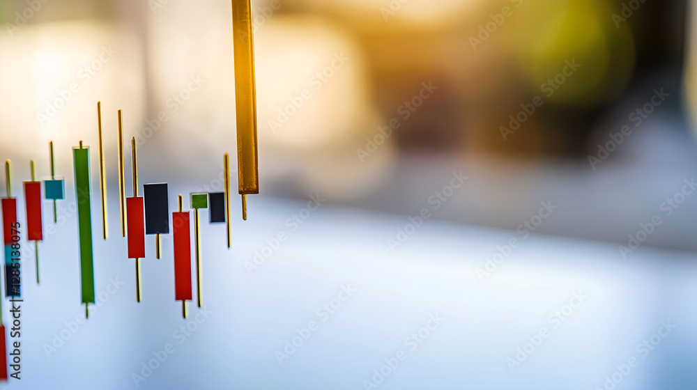 Aufkleber market analysis trends financial sector data visualization urban setting close-up view business insi
