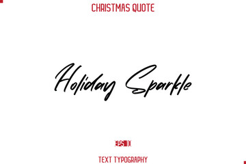 Calligraphy Lettering Happy Merry Christmas Greeting Card Text Quote