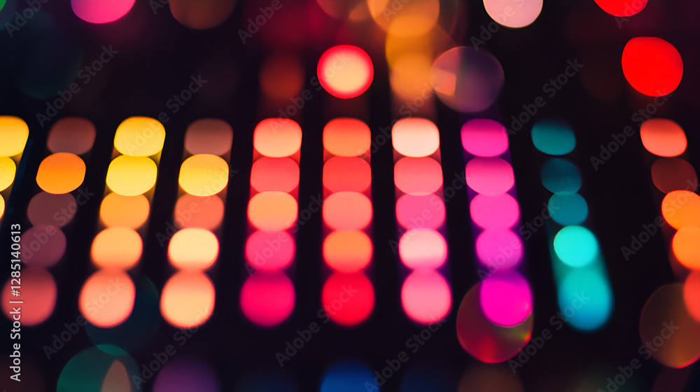 Poster dynamic colorful light patterns abstract photography studio setting bright environment close-up pers