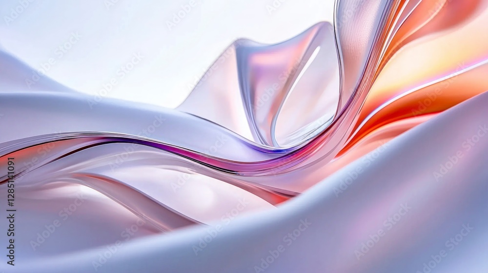 Poster Abstract Glossy Wave Texture   Elegant Swirls   Curves Background Design