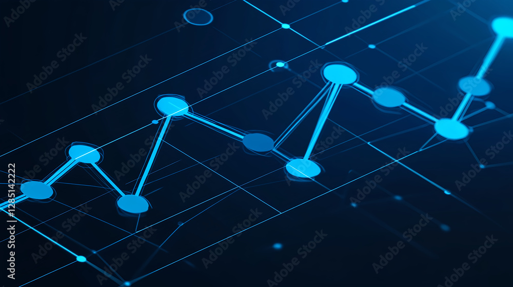 Poster analyzing data trends digital space graphic visualization tech environment abstract viewpoint data i