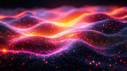 Obraz premium Abstract waves of light and color are visually stunning