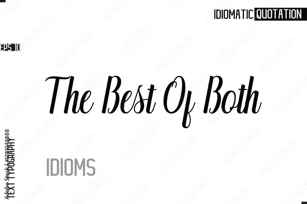 Fototapete typography quote vector calligraphy text idiom phrase the best of both
