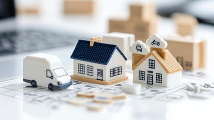 Real Estate  New Home  House Models  Moving  Delivery Truck  Blueprint  Property  Homeowne