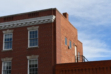Old brick building downtown Cheyenne WY.