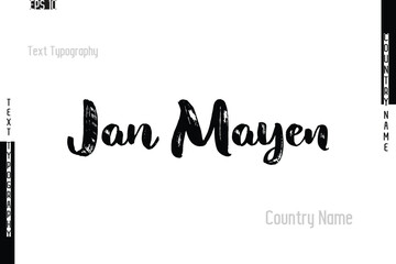 Grunge Typography Lettering Text Of Country Name  Jan Mayen
