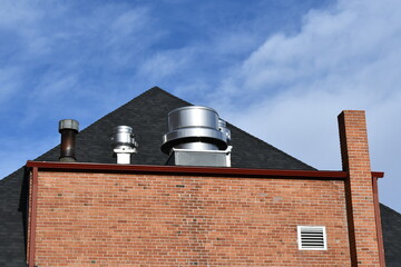 Large kitchen vent on rooftop.