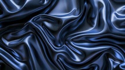 Fototapeta premium Luxury Dark Blue Silk Fabric Texture Background