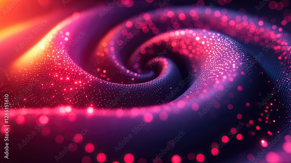 Aufkleber this abstract image shows a spiraling shape with glowing red particles