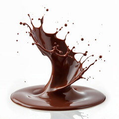 Dynamic Splash of Rich Liquid Chocolate