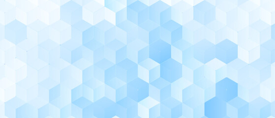 A geometric abstract background with a modern hexagonal pattern in light blue tones. Ideal for technology, business and digital design projects.