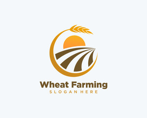 Wheat farming logo