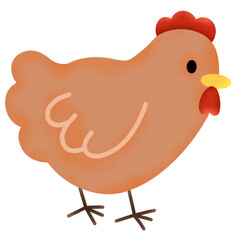 cute chicken in the garden