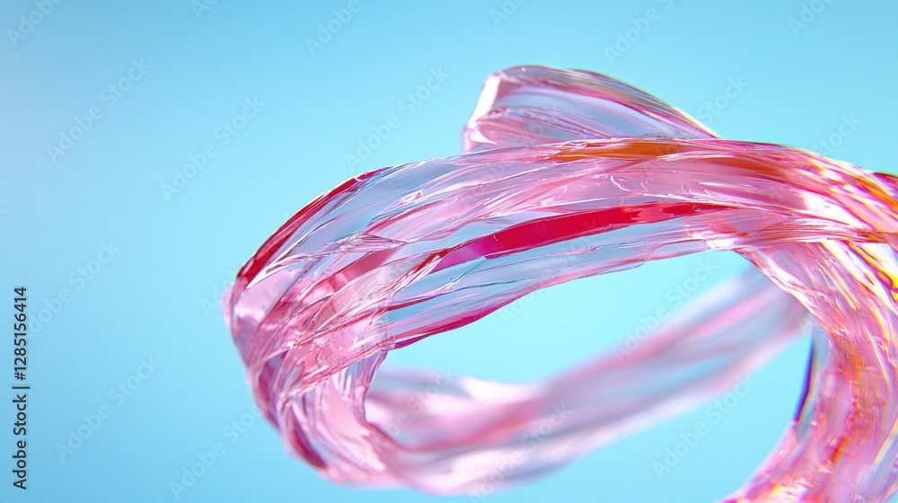 Poster abstract pink liquid swirl fluid design 3d render wave flowing dynamic energy moti