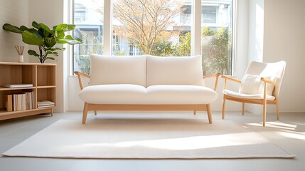 Bright minimalist interior design for urban apartments a modern living room