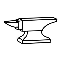 blacksmith anvil line art vector design