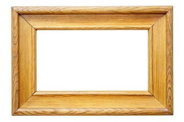 Wooden Frame with Empty White Space for Custom Artwork Display and Creative Presentations