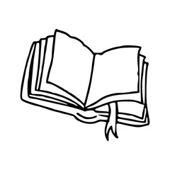 open book with bookmark