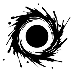 Blackhole silhouette vector design