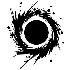 Blackhole silhouette vector design