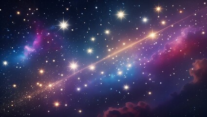 Fototapeta premium Abstract space background with stars and galaxy