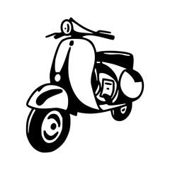 vintage scooter vector illustration © Zen20
