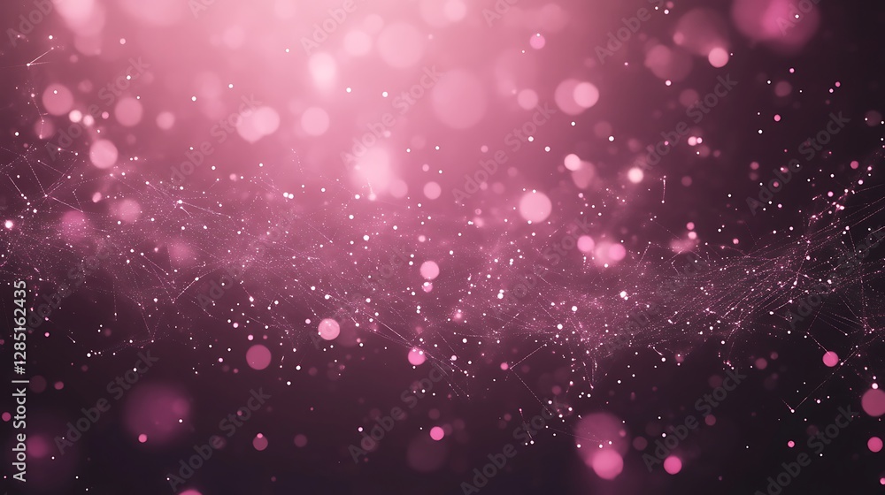 Leinwandbilder Soft pink sparkles create a dreamy, magical background with subtle depth.