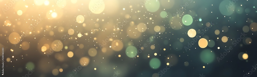 Poster abstract background featuring shimmering bokeh lights in warm tones.