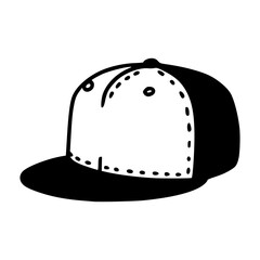 black and white hat