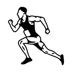 silhouette of a man running