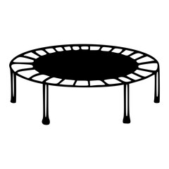 round trampoline outline vector graphic