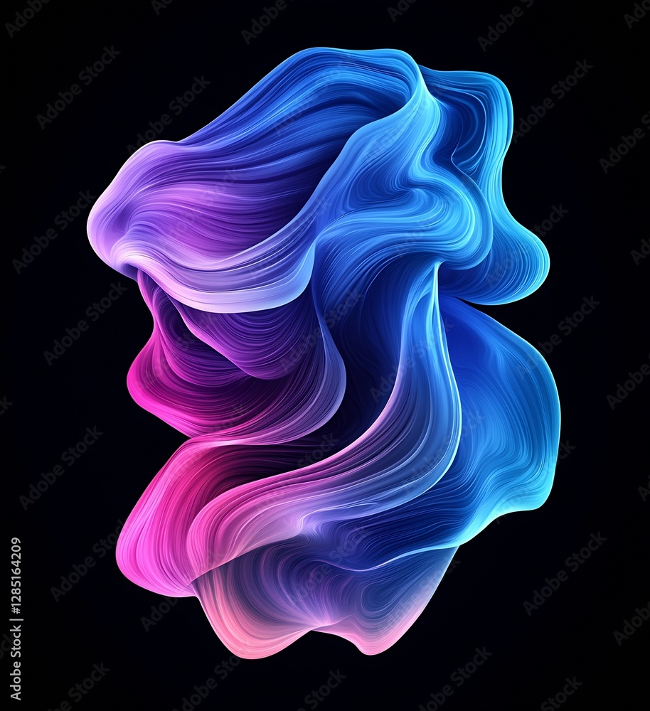 Aufkleber Captivating swirling design of vivid colors creating an enchanting abstract visual experience : Generative AI