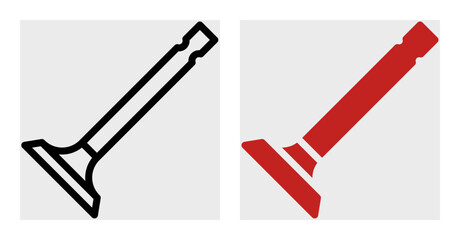 Engine valve icon in black-and-white and red. Perfect for automotive workshops, technical guides, and engineering presentations.