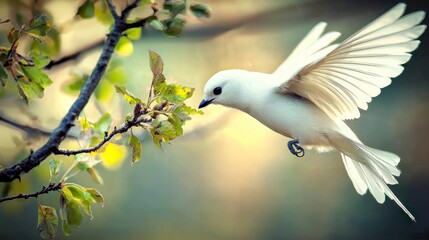 White Bird in Flight  Nature  Wings  Spring  Wildlife  Avian  Closeup