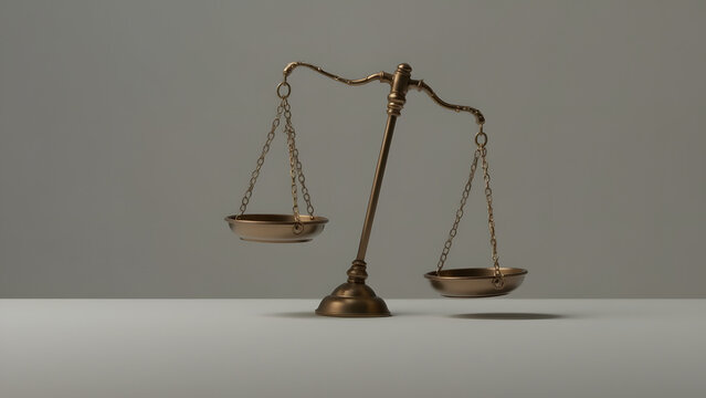 A tilted scale leaning to one side, symbolizing racial inequality and injustice.
