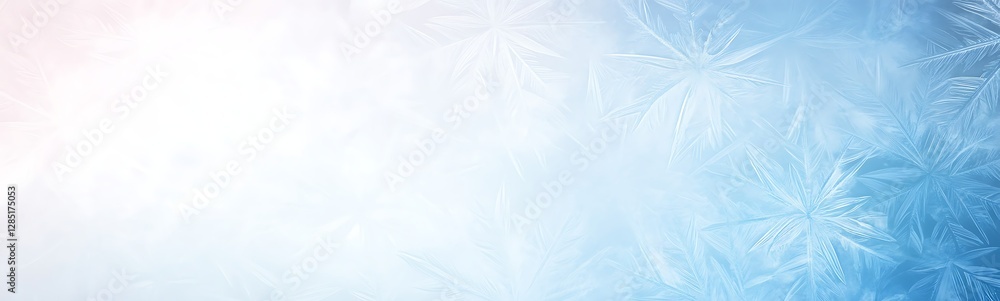 Poster frosty blue background with subtle snowflake patterns, evoking a winter atmosphere.