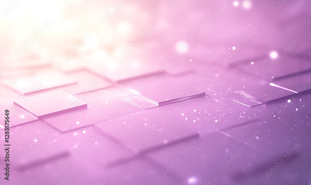 Aufkleber Soft purple background with textured tiles and sparkling light effects.