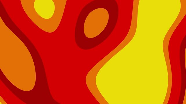 Abstract pattern in red orange and yellow, suitable for backgrounds, packaging design, textiles, and vibrant graphic designs with a warm palette. animation