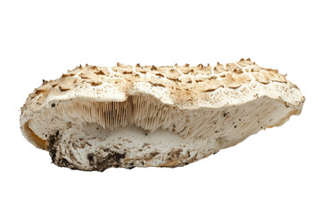 Detailed Close-Up of Mushroom with Unique Texture and Natural Features