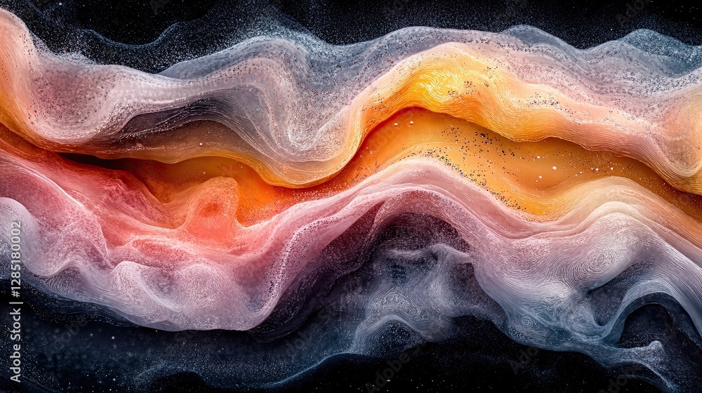Aufkleber abstract colorful textured flowing waves with light and dark elements