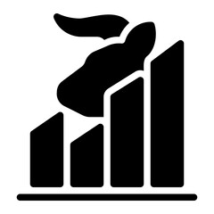 bull market glyph icon
