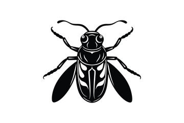 Blister Beetle Silhouette Vector Design