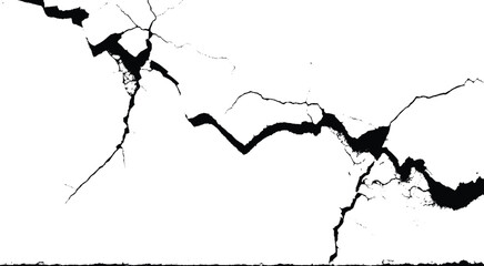 Vector grunge cracked texture background. grunge design crack texture background. Cracks overlay textured. Distressed black texture.