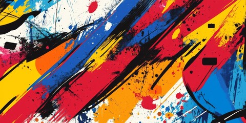 Vibrant Abstract Paint Splatter