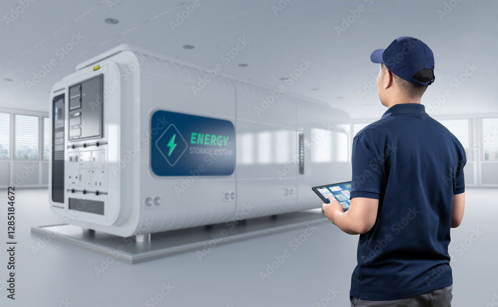 Poster engineer control energy storage system or battery container unit